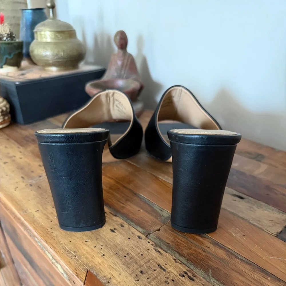& OTHER STORIES Heeled Leather Square Toe Sandals